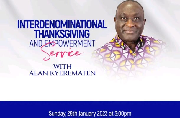 Alan Kyerematen holds thanksgiving service