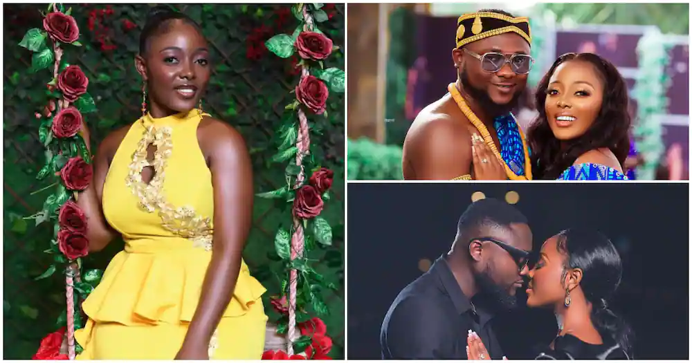 Ghana’s Most Beautiful contestant Naa Ahema marries in a glittering kente gown