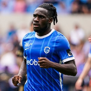 Ghana winger Joseph Paintsil reacts to Genk’s win over Club Brugge