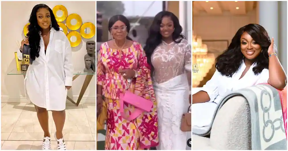 Jackie Appiah slays with beautiful mother at wedding in video