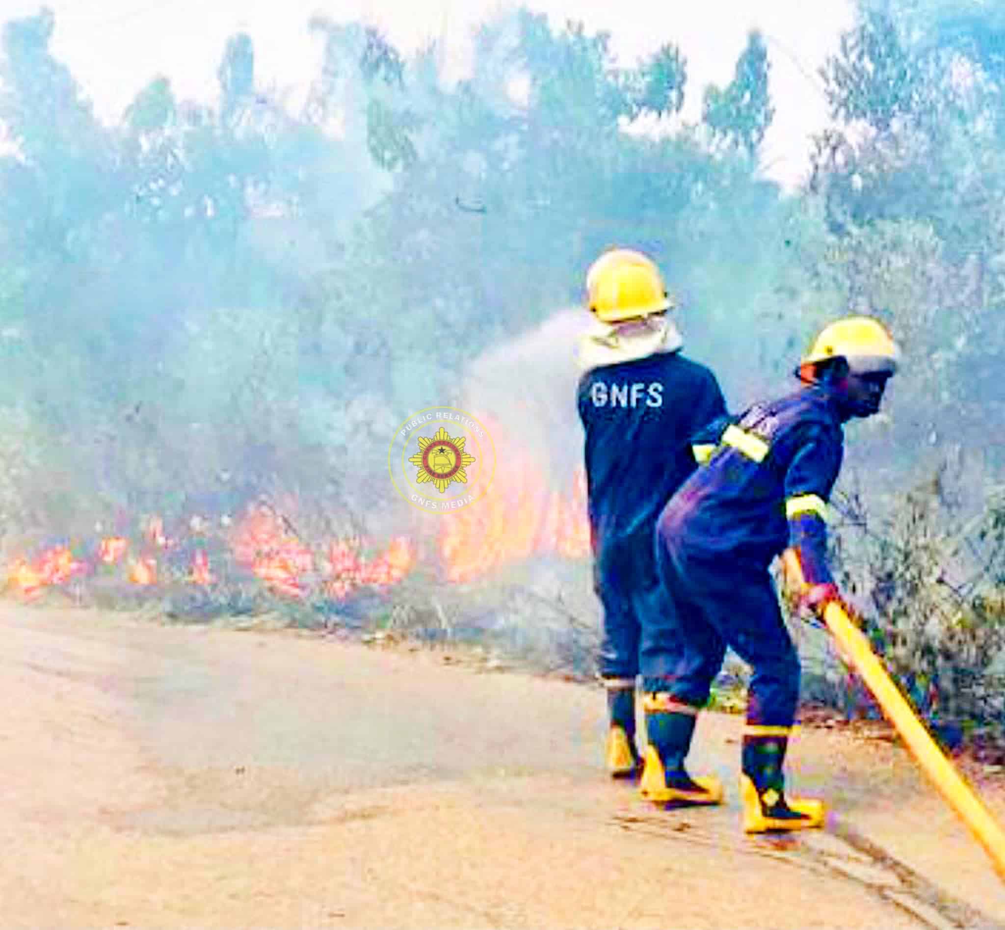 Two ECG poles salvaged from ruins due to fire outbreak at Asankrangwa