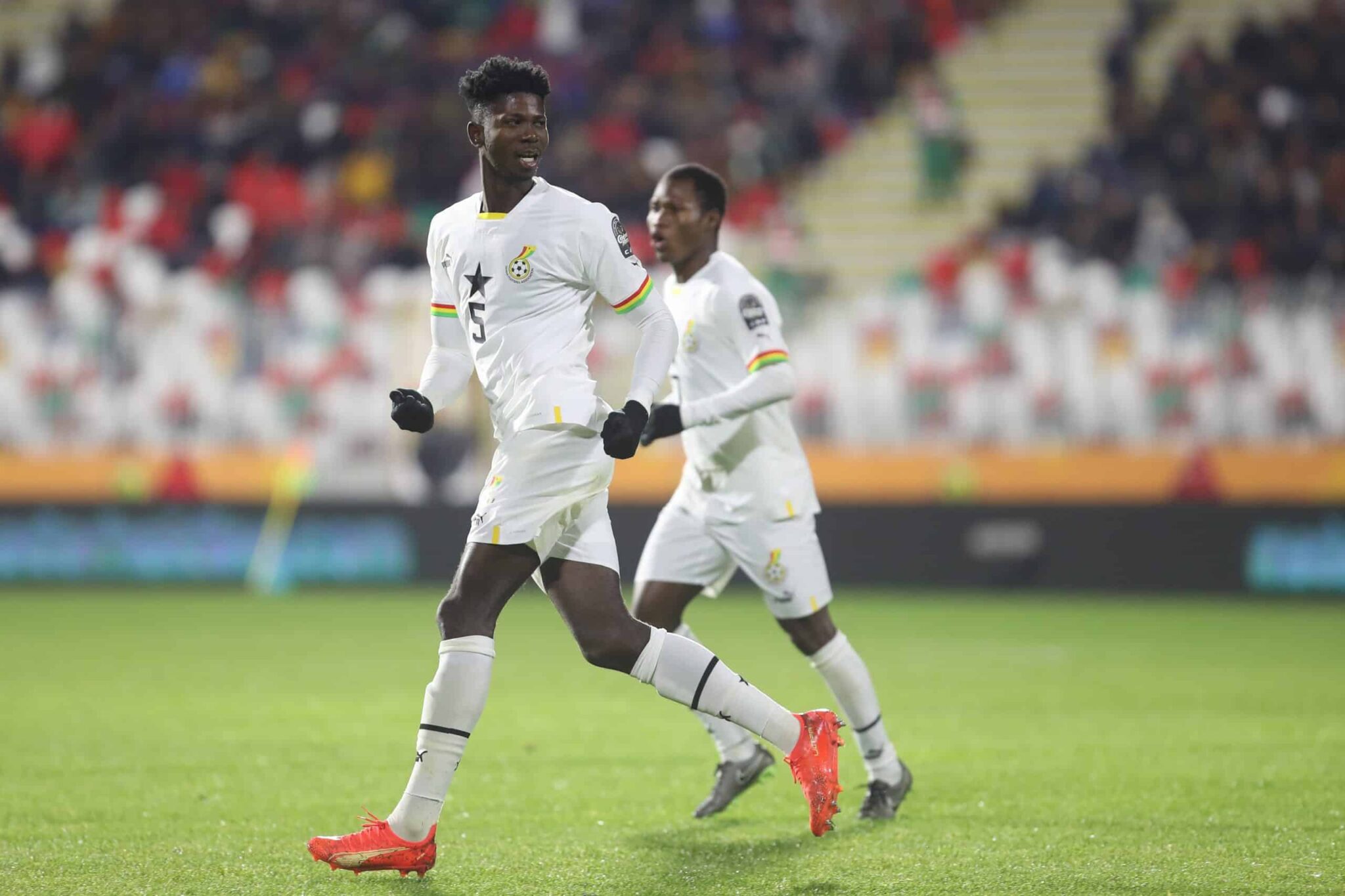 Black Stars captain Andre Ayew congratulates Black Galaxies after win against Sudan