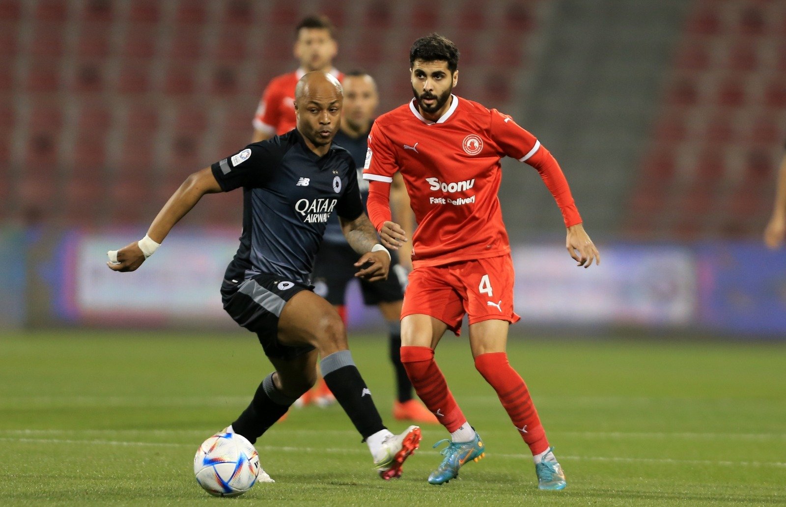 Ghana captain Andre Ayew in action for Al Sadd SC in 2-0 away win against Al Arabi