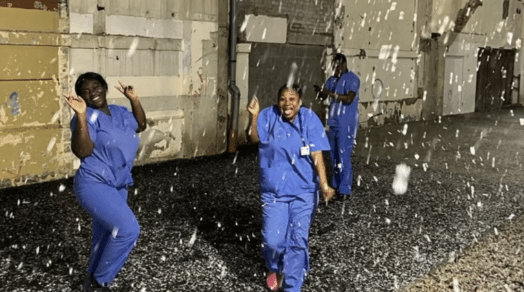 Ghanaian nurses in Belfast excited over snow encounter