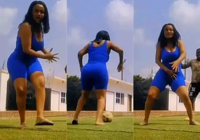 Nana Ama Mcbrown seen displaying her football skills – Video