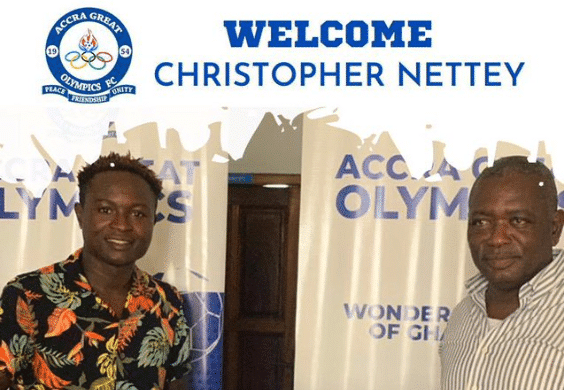 OFFICIAL: Christopher Nettey rejoins Great Olympics after leaving Asante Kotoko