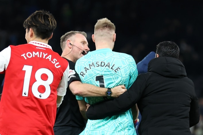 Tottenham fan attacks Arsenal’s Ramsdale