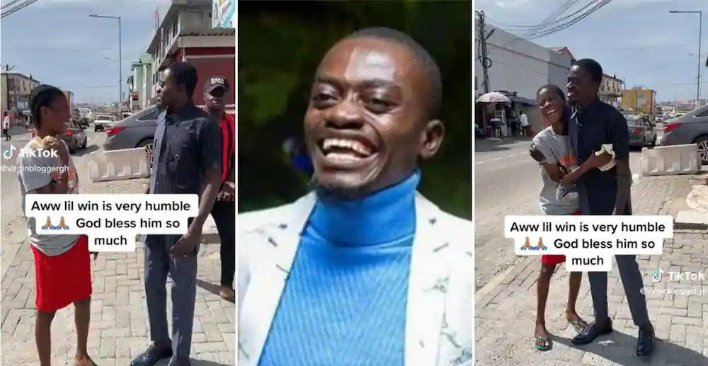 “He’s humble”: Lil Win meets fan, hugs her & gives words of encouragement in vid