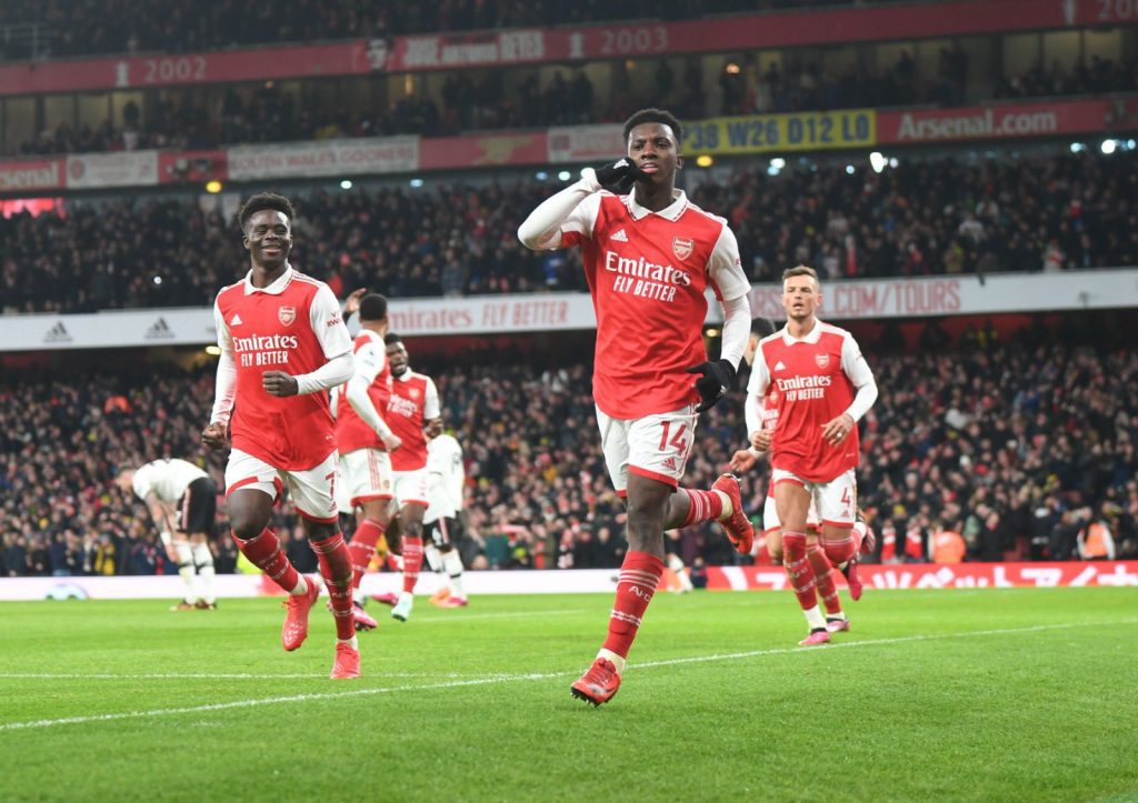 Eddie Nketiah cautions EPL defenders after brace against Manchester United