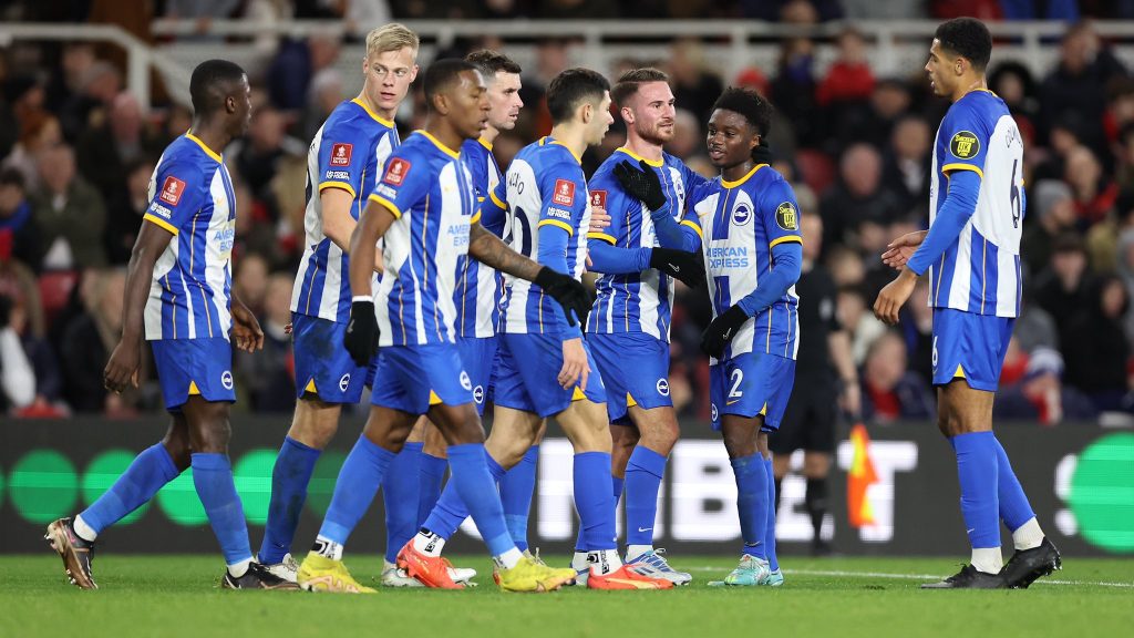 Ghana defender Tariq Lamptey reacts as Brighton beat Middlesborough to progress in FA Cup