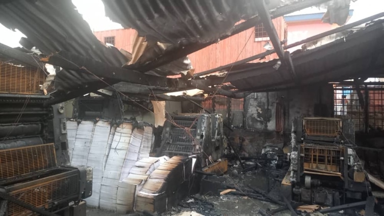 Printing press in Kokomlemle ravaged by fire