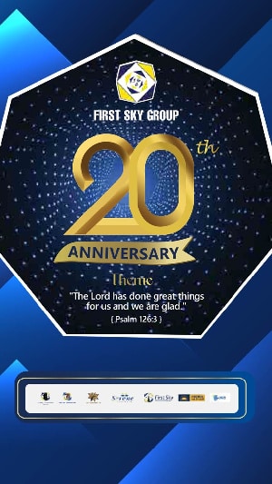 The 20th anniversary celebrations are planned out by First Sky Group