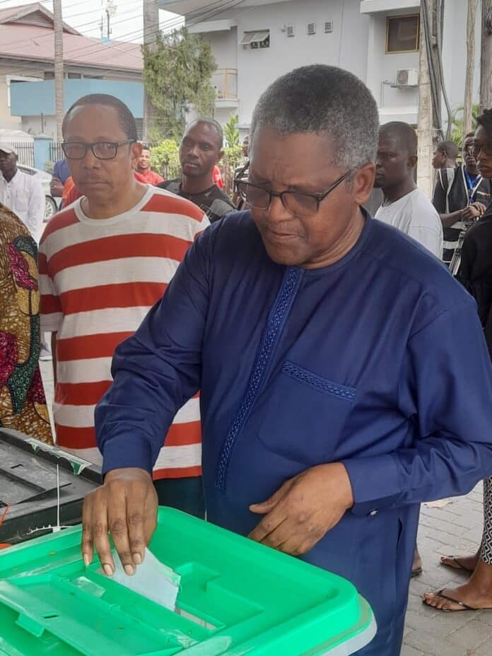 Nigeria election 2023: Africa’s richest man Aliko Dangote casts his vote in Lagos