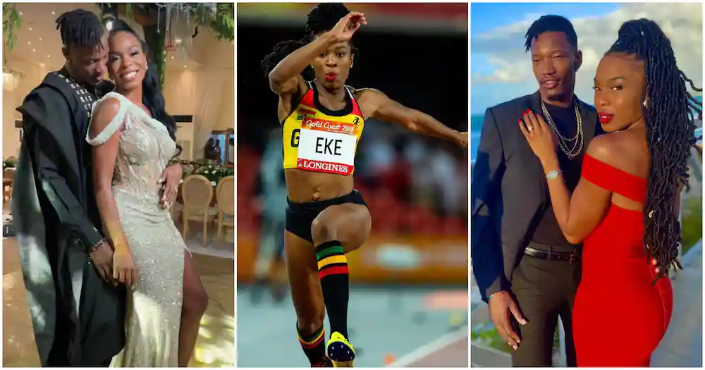 GH Olympian slays in red kente & shiny lace for lavish wedding