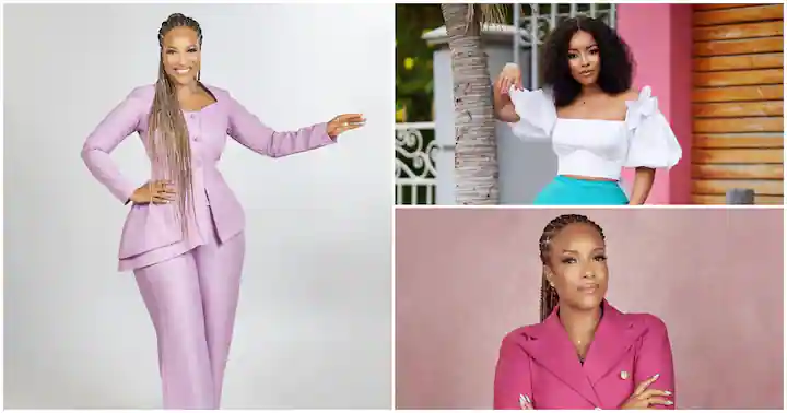 Ghanaian actress Joselyn Dumas slays in pink blazer