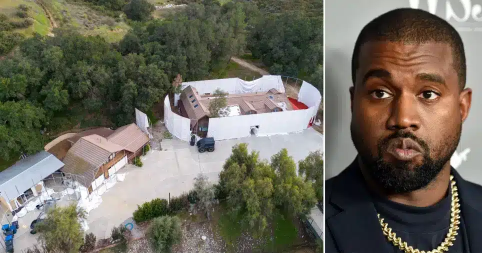 Walls and fences are falling down in Kanye West’s abandoned $2,200,000 Los Angeles mansion