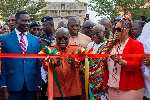 Akufo-Addo, Adwoa Safo inaugurate school in Kwabenya