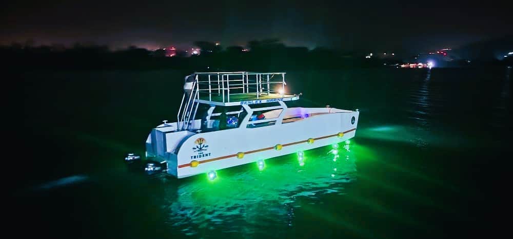 The biggest party boat launches on River Volta