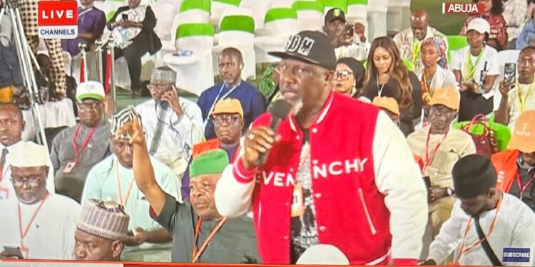 Dino and other PDP party officials storm out of the INEC collation center in anger