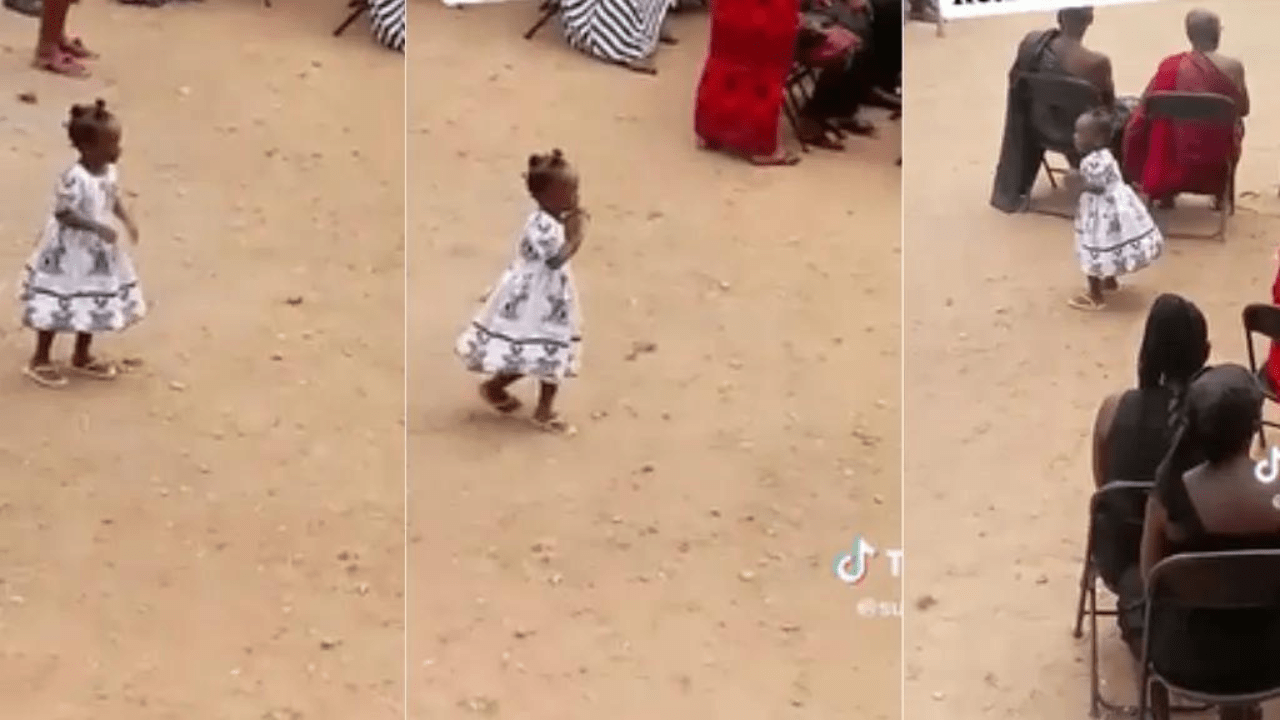 Video of a little girl happily dancing at her mum’s funeral makes social media users sad