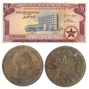 Ghana’s transition from British to Ghanaian Pound and eventually the Cedi