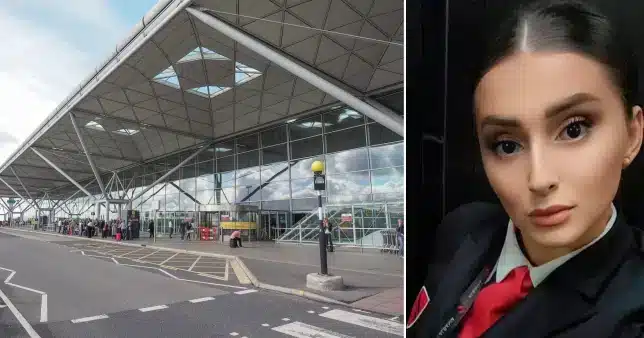 An airline employee from Albania passed away unexpectedly at Stansted airport