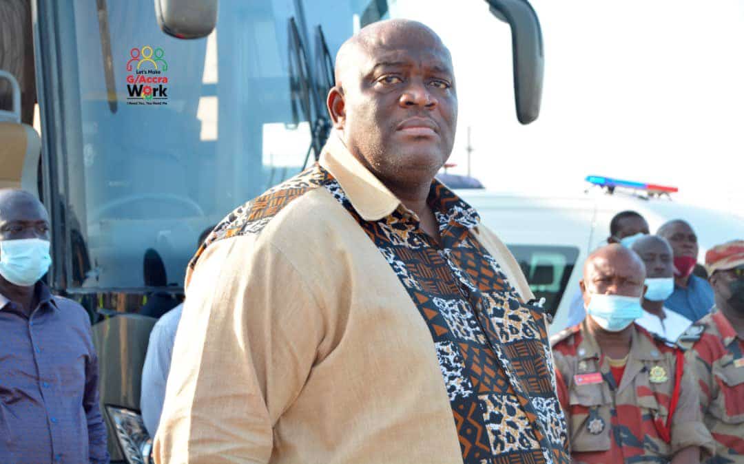 Henry Quartey educates residents in Tema on Operation Clean Your Frontage