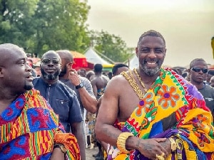 Idris Elba pays respect to Otumfuo at Akwasidae