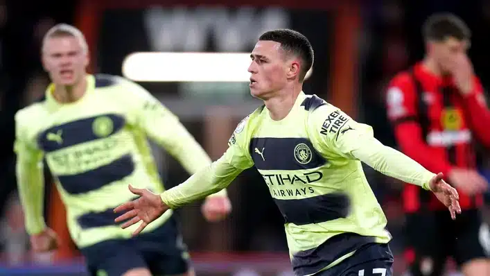 Manchester City thumps Bournemouth in 4-1game at Vitality Stadium