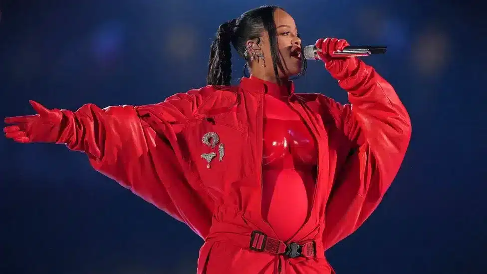 Rihanna reveals she’s pregnant at Super Bowl half-time show