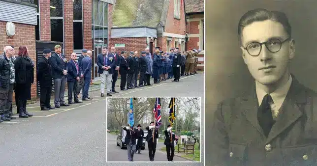 Funeral of RAF veteran with no relatives attended by a surprising number  of strangers