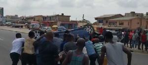 Two vehicles crash at Lapaz road