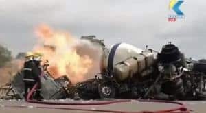 Gas tanker explodes at Sokoban Ampayoo