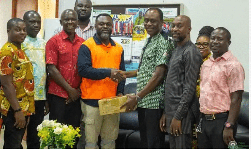 Final-year student donates items to Sunyani Technical University
