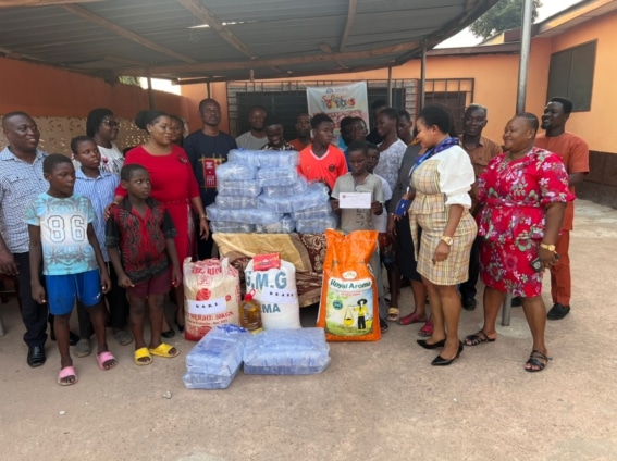 ECG Tema North District donates rice, other items to Remar Home