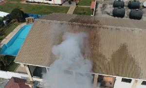 Building at Police Headquarters is gutted by fire