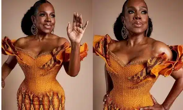 American actress Sheryl Lee Ralph stuns in beaded royal kente for award