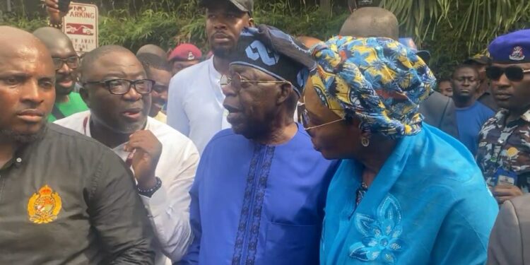 Nigeria election 2023: Tinubu arrives  with wife to cast his vote at polling unit in Ikeja