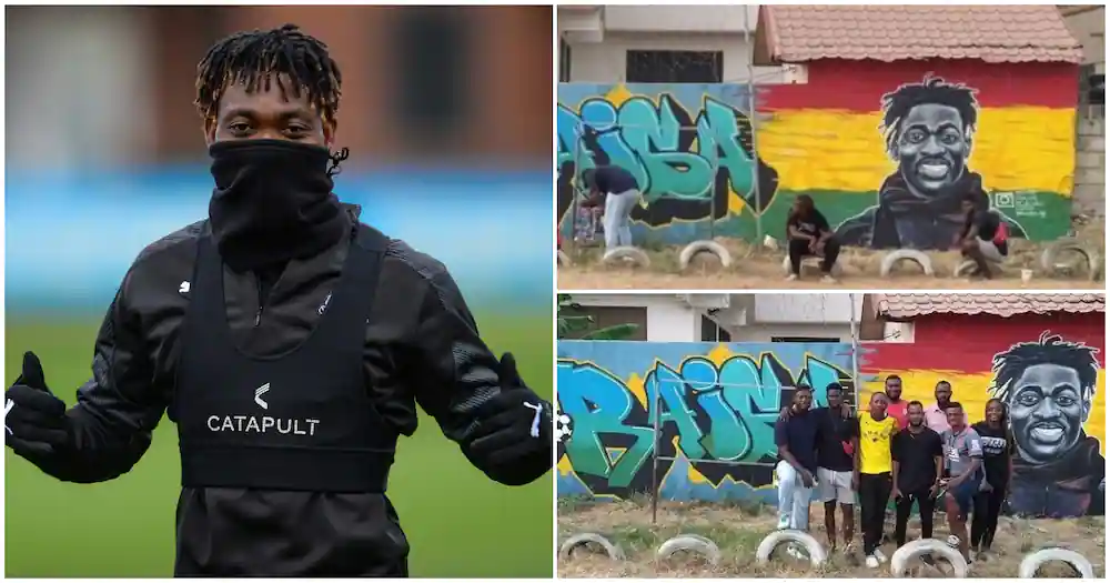 Christian Atsu honoured with a mural, Netizens react