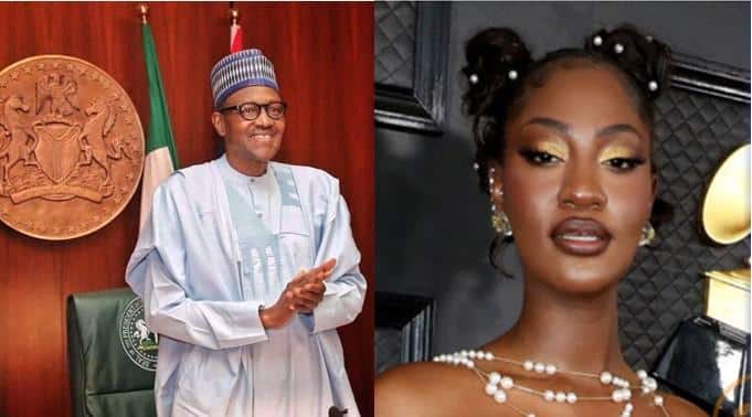 President Buhari congratulates Tems for winning a Grammy award