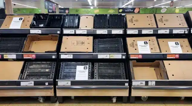 Fruit and veg shortages in UK shops and markets could generate fear – Experts