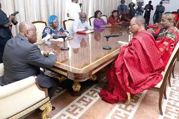President Akufo-Addo commiserates with Queen of Ga state’s family