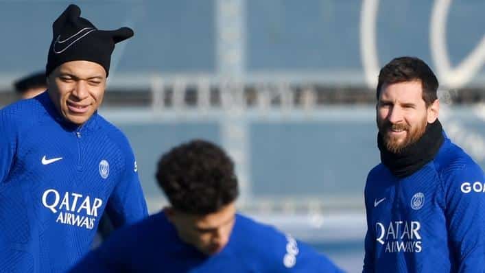 Mbappe trains ahead of heavyweight tussle with Bayern