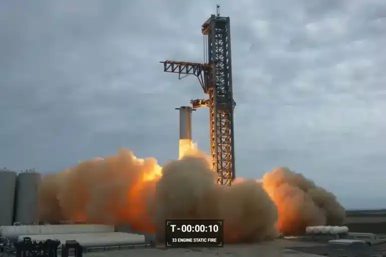 SpaceX launches the massive Starship rocket engines in a crucial test