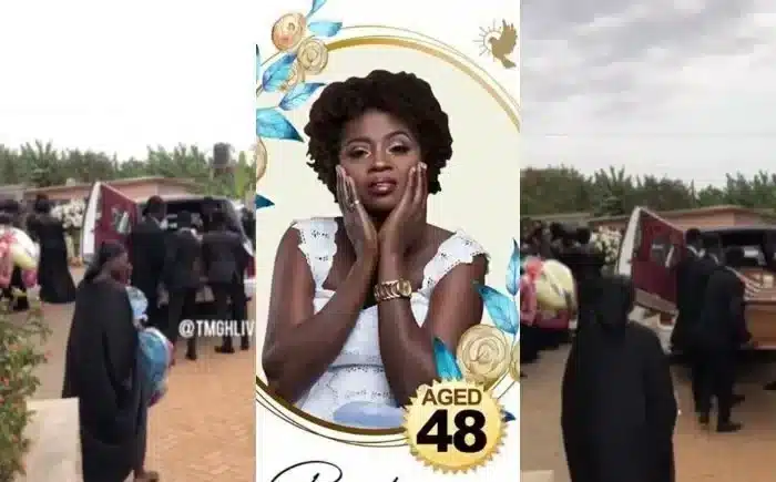 Ahoufe Patricia says her final goodbye to her mother