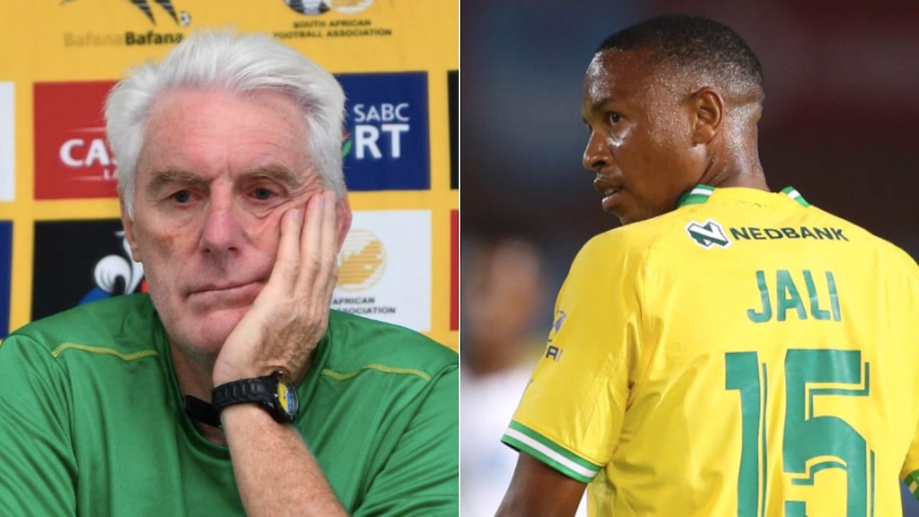 Bafana Bafana Coach Hugo Broos rebukes Andile Jali after player arrived at training drunk