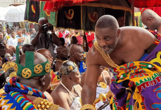 I was instructed to swap out my jeans for kente cloth – Idris Elba on meeting Asantehene