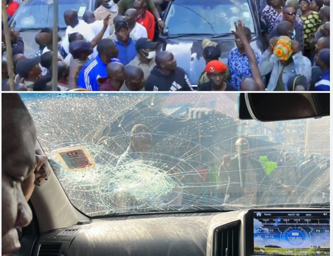Raila’s vehicle destroyed on street protests