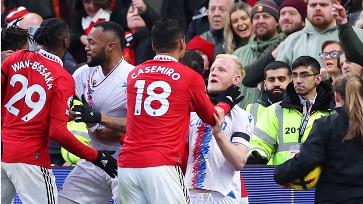 Crystal Palace, Manchester United fined following Old Trafford brawl