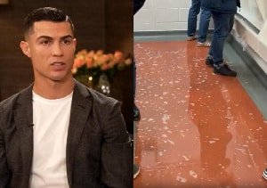 CR7 vindicated: Fans react to flooded Old Trafford toilet facility, Lingard says ‘they’re so behind on everything’